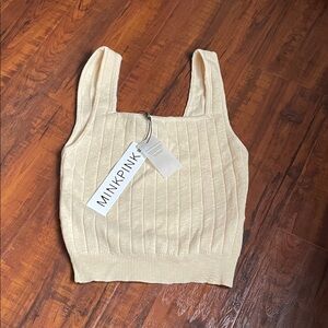 Mink Pink Sweater  tank . Medium . NEW with Tags